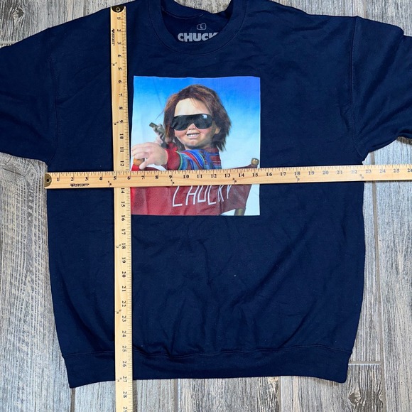 Chucky Sweatshirt Universal Studios Horror Movie Killer Doll Large Mens - Picture 4 of 7